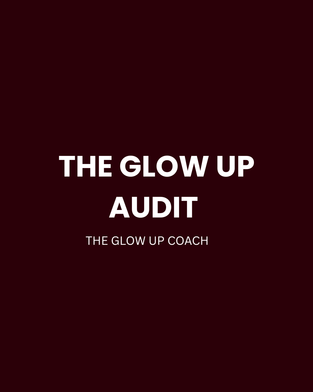 The Glow Up Audit cover
